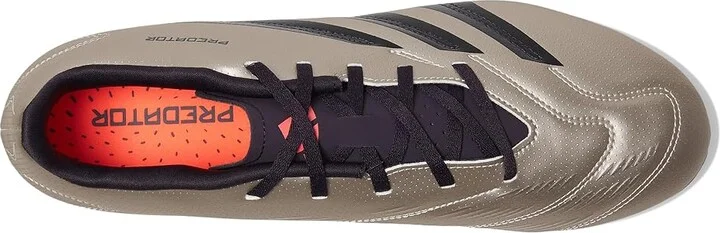 adidas Predator Club Flexible Ground Soccer Cleats Soccer Men's Shoes Platin Metallic/Aurora Black/Turbo : 12.5 D - Medium, Leather - Image 2