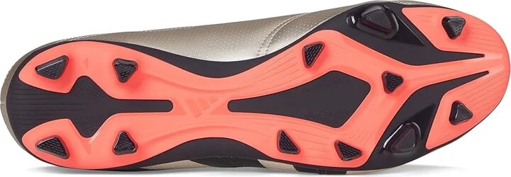 adidas Predator Club Flexible Ground Soccer Cleats Soccer Men's Shoes Platin Metallic/Aurora Black/Turbo : 12.5 D - Medium, Leather - Image 3