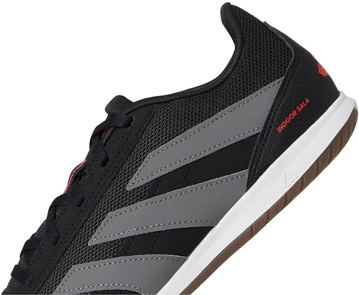adidas Predator Club Indoor Sala Soccer Cleats Soccer Shoes Black/Grey/Lucid Red : Men's 10 - Women's 11 Medium, Rubber - Image 7
