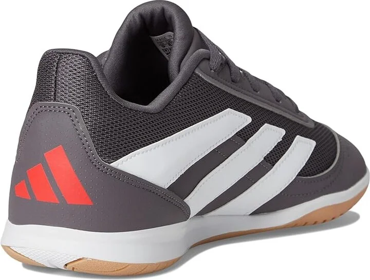 adidas Predator Club Indoor Sala Soccer Cleats Soccer Shoes Grey Strata/White/Lucid Red : Men's 12.5 - Women's 13.5 Medium, Rubber - Image 4