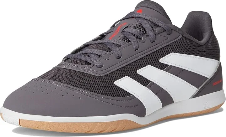 adidas Predator Club Indoor Sala Soccer Cleats Soccer Shoes Grey Strata/White/Lucid Red : Men's 12.5 - Women's 13.5 Medium, Rubber - Image 5