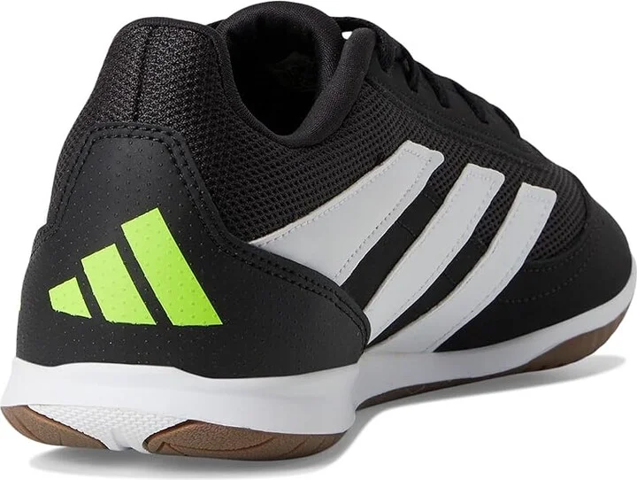 adidas Predator Club Indoor Soccer Cleats Soccer Shoes Black/White/Lucid Lemon : Men's 9.5 - Women's 10.5 Medium, Synthetic - Image 4