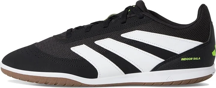 adidas Predator Club Indoor Soccer Cleats Soccer Shoes Black/White/Lucid Lemon : Men's 9.5 - Women's 10.5 Medium, Synthetic - Image 6