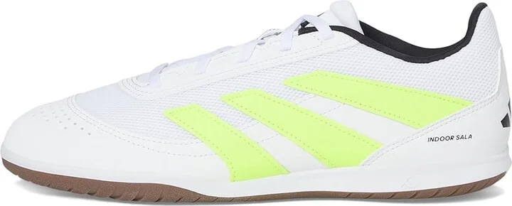 adidas Predator Club Indoor Soccer Cleats Soccer Shoes White/Lucid Lemon/Black : Men's 13 - Women's 14 Medium, Synthetic - Image 6
