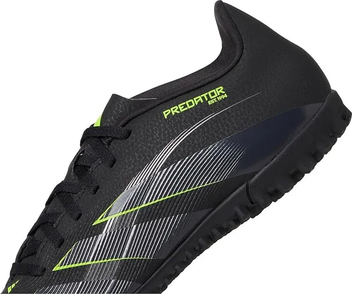 adidas Predator Club Turf Soccer Cleats Soccer Shoes Black/Carbon/Lucid Lemon : Men's 8.5 - Women's 9.5 Medium, Rubber - Image 7