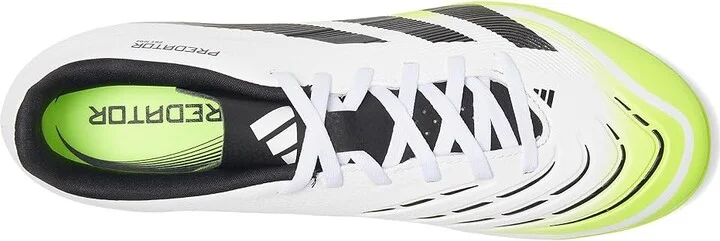 adidas Predator Club Turf Soccer Cleats Soccer Shoes White/Black/Lucid Lemon : Men's 7.5 - Women's 8.5 Medium, Rubber - Image 2