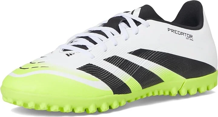 adidas Predator Club Turf Soccer Cleats Soccer Shoes White/Black/Lucid Lemon : Men's 7.5 - Women's 8.5 Medium, Rubber - Image 5