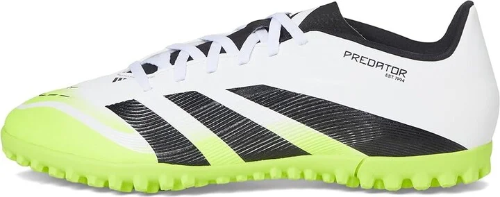 adidas Predator Club Turf Soccer Cleats Soccer Shoes White/Black/Lucid Lemon : Men's 7.5 - Women's 8.5 Medium, Rubber - Image 6
