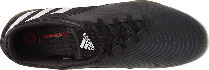 adidas Predator Edge.4 Indoor Sala Shoes Black/White/Vivid Red : Men's 7 - Women's 8 Medium, Textile/Synthetic - Image 2