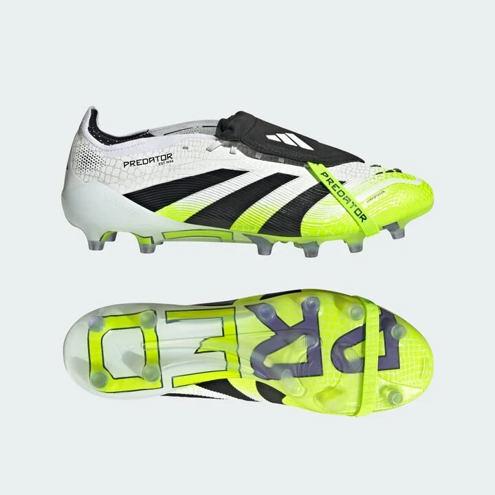 adidas Predator Elite Fold-Over Tongue Artificial Grass Cleats Cloud White 6.5 Unisex