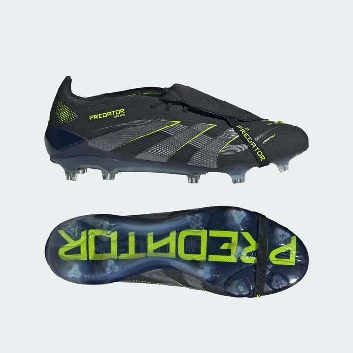adidas Predator Elite Fold-Over Tongue Firm Ground Cleats Core Black 5.5 Unisex