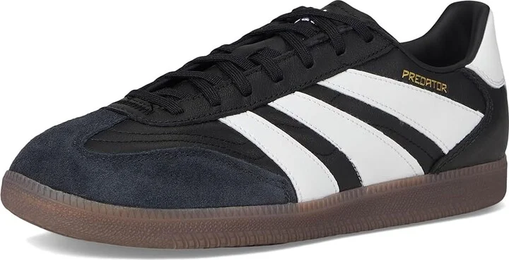 adidas Predator Freestyle Indoor Soccer Cleats Soccer Shoes Black/White/Gold Metallic : Men's 5 - Women's 6 Medium, Suede - Image 5