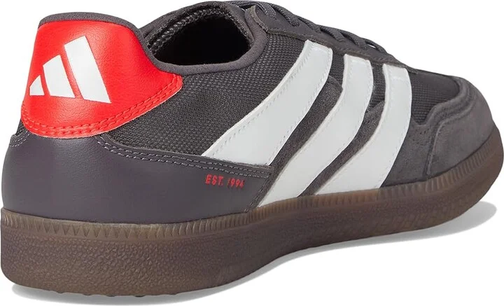 adidas Predator Freestyle Indoor Soccer Cleats Soccer Shoes Grey Strata/White/Lucid Red : Men's 12 - Women's 13 Medium, Suede - Image 4