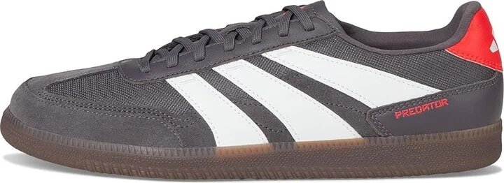adidas Predator Freestyle Indoor Soccer Cleats Soccer Shoes Grey Strata/White/Lucid Red : Men's 12 - Women's 13 Medium, Suede - Image 6