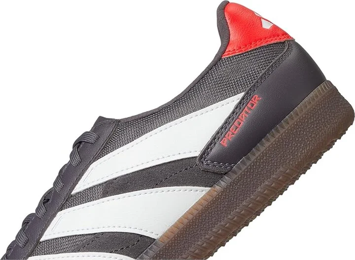adidas Predator Freestyle Indoor Soccer Cleats Soccer Shoes Grey Strata/White/Lucid Red : Men's 12 - Women's 13 Medium, Suede - Image 7