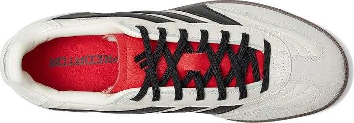 adidas Predator Freestyle Indoor Soccer Cleats Soccer Shoes White/Black/Pure Ruby : Men's 8 - Women's 9 Medium, Suede - Image 2