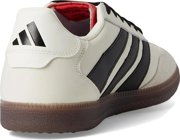 adidas Predator Freestyle Indoor Soccer Cleats Soccer Shoes White/Black/Pure Ruby : Men's 8 - Women's 9 Medium, Suede - Image 4