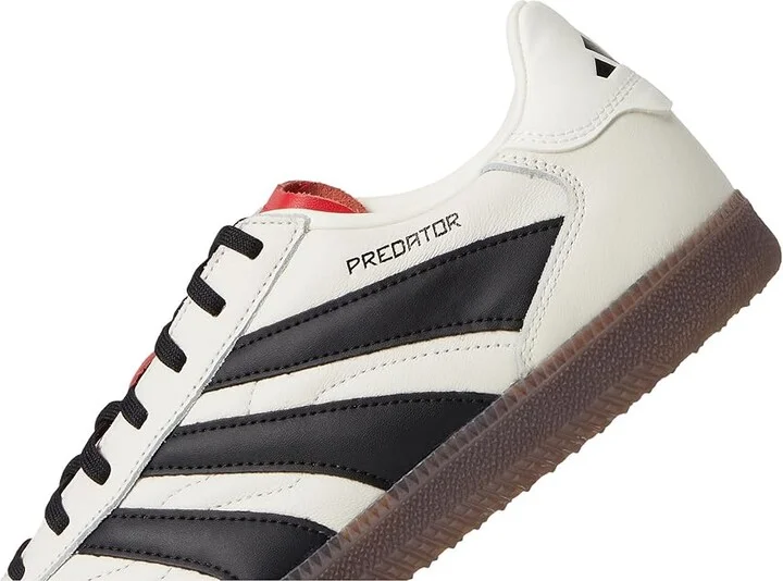 adidas Predator Freestyle Indoor Soccer Cleats Soccer Shoes White/Black/Pure Ruby : Men's 8 - Women's 9 Medium, Suede - Image 7