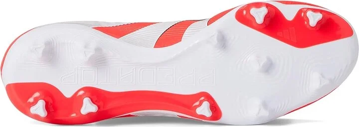 adidas Predator League Firm Ground/Multi Ground Soccer Cleats Soccer Shoes Lucid Red/White/Black : Men's 6.5 - Women's 7.5 Medium - Image 3