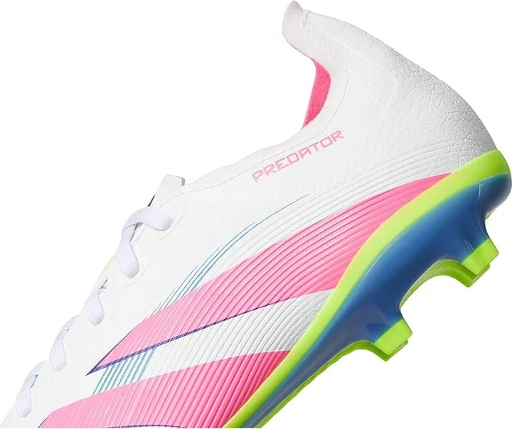 adidas Predator League Firm Ground/Multi Ground Soccer Cleats Soccer Shoes White/Lucid Pink/Lucid Lemon : Men's 11 - Women's 12 Medium - Image 7