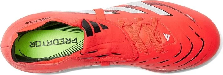 adidas Predator League Folded Tongue Firm Ground/Multi Ground Soccer Cleats Soccer Shoes Lucid Red/White/Black : Men's 9.5 - Women's 10.5 Medium - Image 2