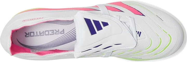 adidas Predator League Folded Tongue Firm Ground/Multi Ground Soccer Cleats Soccer Shoes White/Lucid Pink/Lucid Lemon : Men's 9 - Women's 10 Medium - Image 2