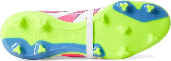adidas Predator League Folded Tongue Firm Ground/Multi Ground Soccer Cleats Soccer Shoes White/Lucid Pink/Lucid Lemon : Men's 9 - Women's 10 Medium - Image 3