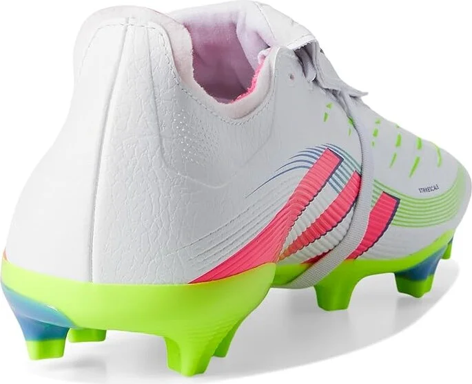 adidas Predator League Folded Tongue Firm Ground/Multi Ground Soccer Cleats Soccer Shoes White/Lucid Pink/Lucid Lemon : Men's 9 - Women's 10 Medium - Image 4
