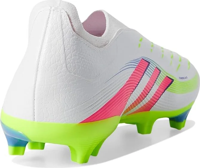 adidas Predator League Laceless Firm Ground Soccer Cleats Soccer Shoes White/Lucid Pink/Lucid Lemon : Men's 12 - Women's 13 Medium, Rubber - Image 4