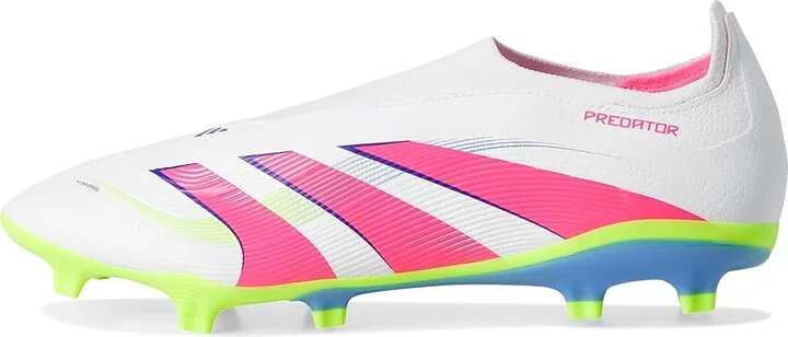 adidas Predator League Laceless Firm Ground Soccer Cleats Soccer Shoes White/Lucid Pink/Lucid Lemon : Men's 12 - Women's 13 Medium, Rubber - Image 6