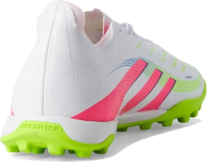 adidas Predator League Turf Soccer Cleats Soccer Shoes White/Lucid Pink/Lucid Lemon : Men's 12 - Women's 13 Medium, Synthetic - Image 4