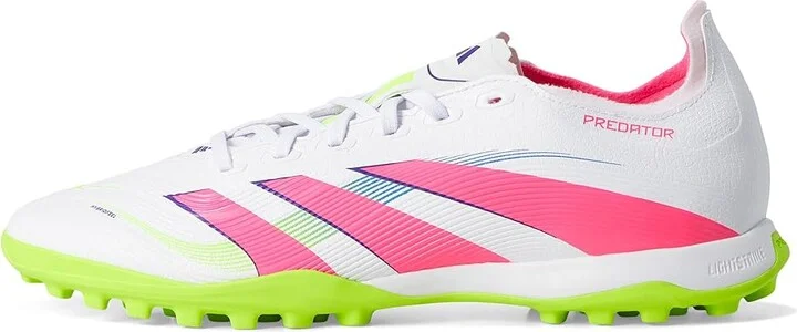 adidas Predator League Turf Soccer Cleats Soccer Shoes White/Lucid Pink/Lucid Lemon : Men's 12 - Women's 13 Medium, Synthetic - Image 6