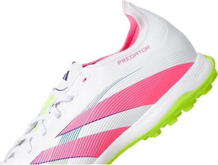 adidas Predator League Turf Soccer Cleats Soccer Shoes White/Lucid Pink/Lucid Lemon : Men's 12 - Women's 13 Medium, Synthetic - Image 7