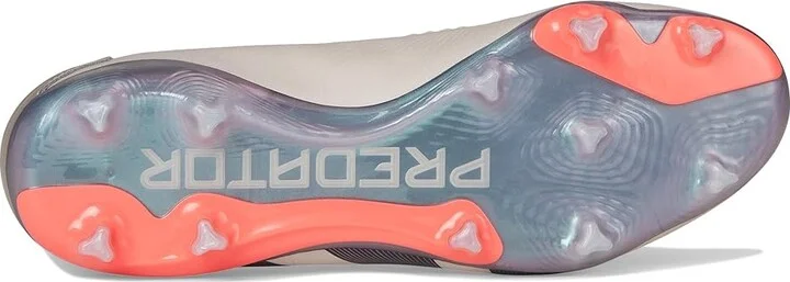 adidas Predator PRO Firm Ground Soccer Cleats Soccer Men's Shoes Platin Metallic/Aurora Black/Turbo : 9 D - Medium - Image 3
