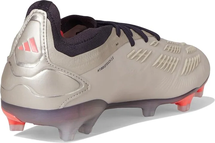 adidas Predator PRO Firm Ground Soccer Cleats Soccer Men's Shoes Platin Metallic/Aurora Black/Turbo : 9 D - Medium - Image 4