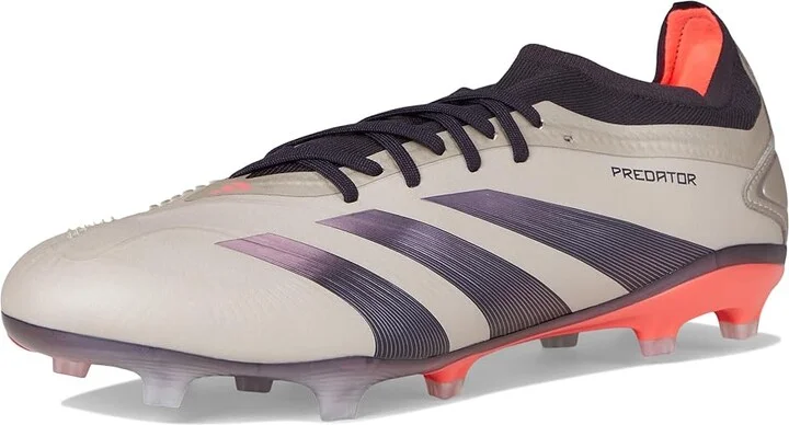 adidas Predator PRO Firm Ground Soccer Cleats Soccer Men's Shoes Platin Metallic/Aurora Black/Turbo : 9 D - Medium - Image 5