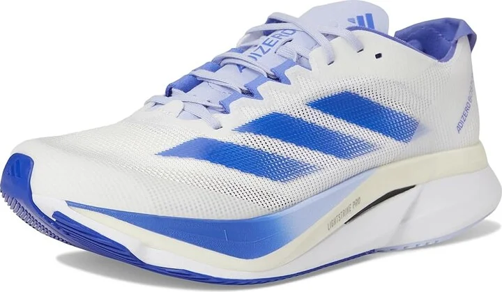 adidas Running adiZero Boston 12 Running Shoes Women's Shoes White/Lucid Blue/Cobalt Blue : 6.5 B - Medium, Synthetic - Image 5