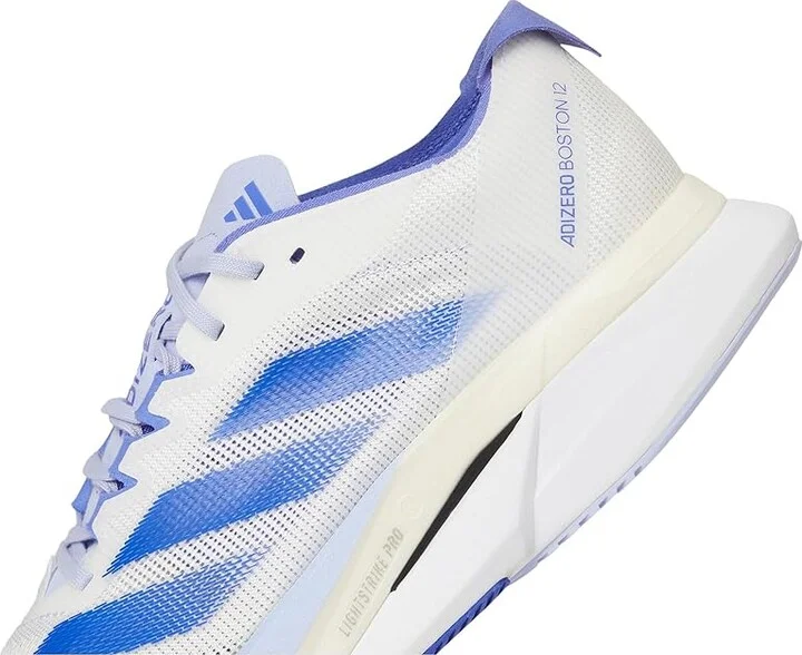 adidas Running adiZero Boston 12 Running Shoes Women's Shoes White/Lucid Blue/Cobalt Blue : 6.5 B - Medium, Synthetic - Image 7