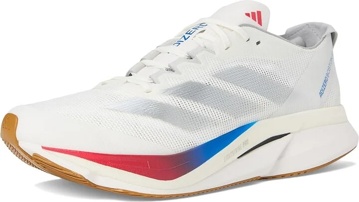 adidas Running adiZero Boston 12 Running Shoes Women's Shoes White/Matte Silver/Pure Ruby : 5.5 B - Medium - Image 5