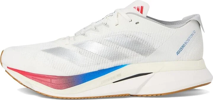 adidas Running adiZero Boston 12 Running Shoes Women's Shoes White/Matte Silver/Pure Ruby : 5.5 B - Medium - Image 6