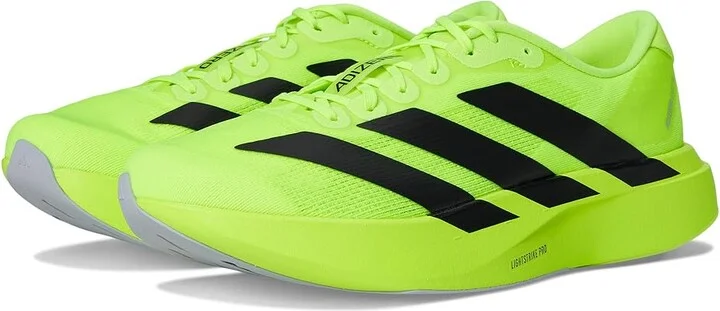 adidas Running adiZero Evo SL Running Shoes Men's Running Shoes Lucid Lemon/Black/Matte Silver : 7.5 D - Medium, Synthetic/Textile