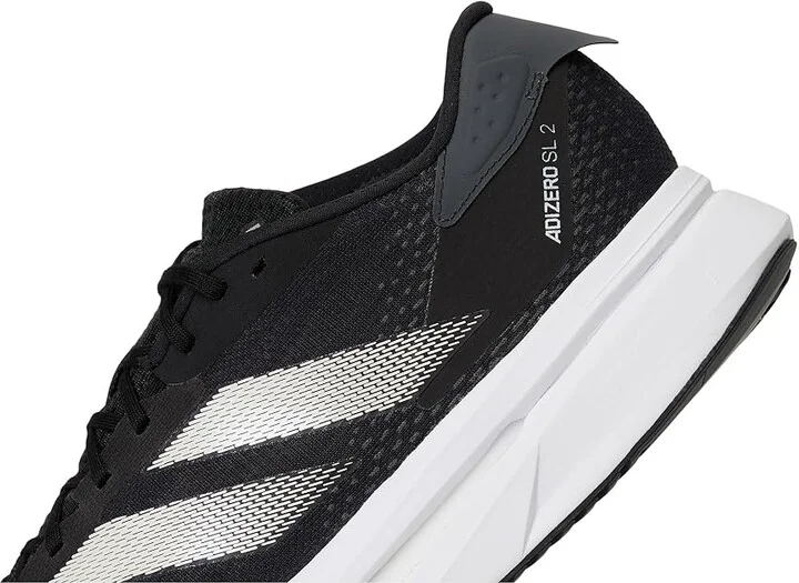 adidas Running Adizero SL2 Running Shoes Men's Running Shoes Black/White/Carbon : 12.5 E - Wide - Image 7