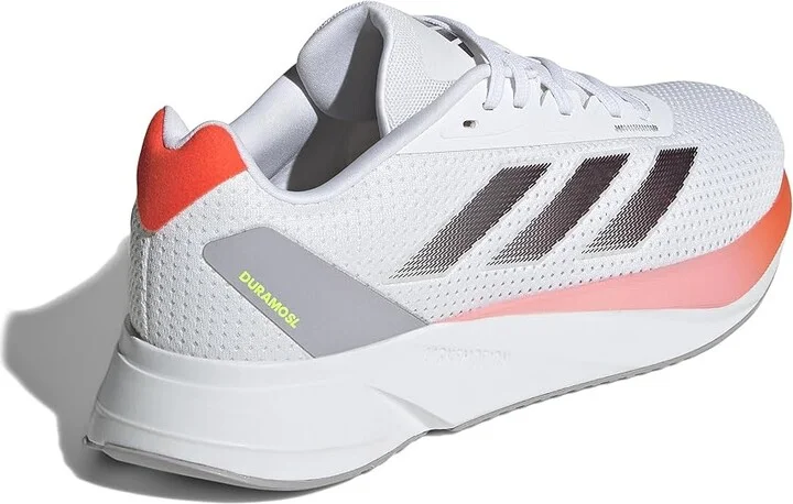 adidas Running Duramo SL Men's Shoes White/Aurora Met./Solar Red : 12.5 D - Medium, Textile - Image 4