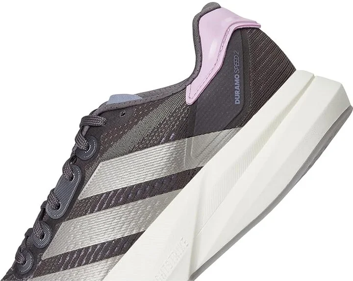 adidas Running Duramo Speed 2 Women's Running Shoes Grey Strata/Champagne Metallic/Bliss Lilac : 9 B - Medium, Rubber - Image 7