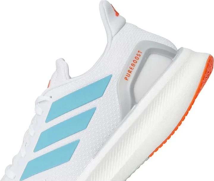 adidas Running Pureboost 5 Running Shoes Men's Running Shoes White/Preloved Ink/Impact Orange : 10 D - Medium - Image 7