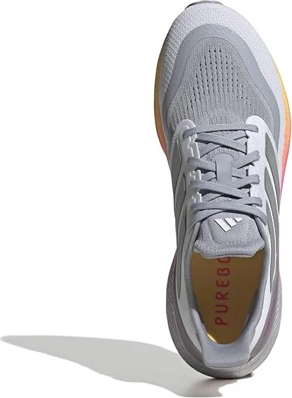 adidas Running Pureboost 5 Running Shoes Men's Running Shoes White/Silver Metallic/Spark : 11 D - Medium - Image 2