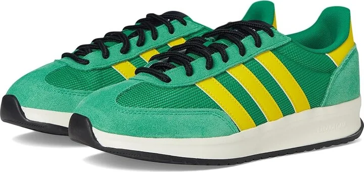 adidas Running Run 70s 2.0 Men's Shoes Green/Yellow/Off White : 8 D - Medium, Suede/Textile