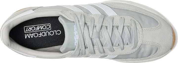 adidas Running Run 70s 2.0 Women's Running Shoes Grey/White/Grey : 10 B - Medium, Suede/Textile - Image 2