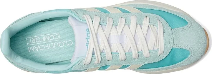 adidas Running Run 70s 2.0 Women's Running Shoes Semi Flash Aqua/Off-White/Semi Flash Aqua : 7.5 B - Medium, Suede/Textile - Image 2