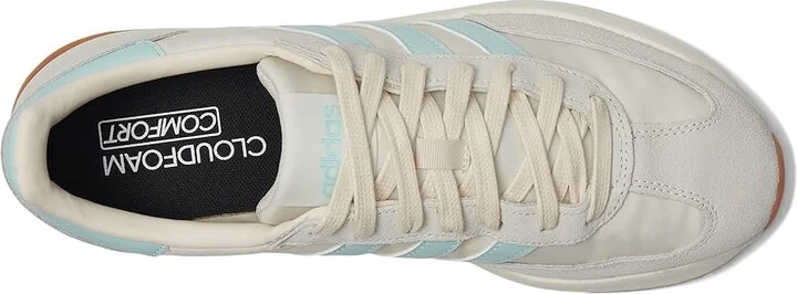adidas Running Run 70s 2.0 Women's Running Shoes Wonder White/Semi Flash Aqua/Off White : 7.5 C - Medium, Suede/Textile - Image 2